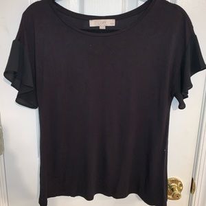 Mixed Fabric T-Shirt